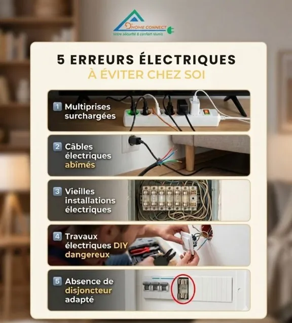 5 erreurs électriques à éviter chez soi, Amiens, D'homeconnect